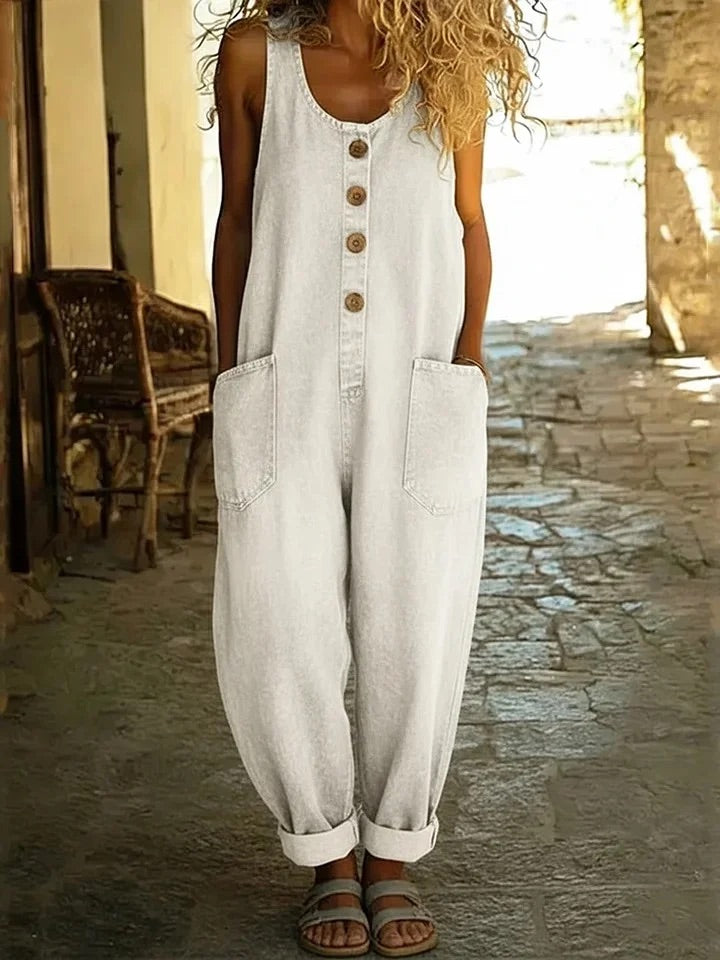 Sophia | Vintage Wash Denim Overalls