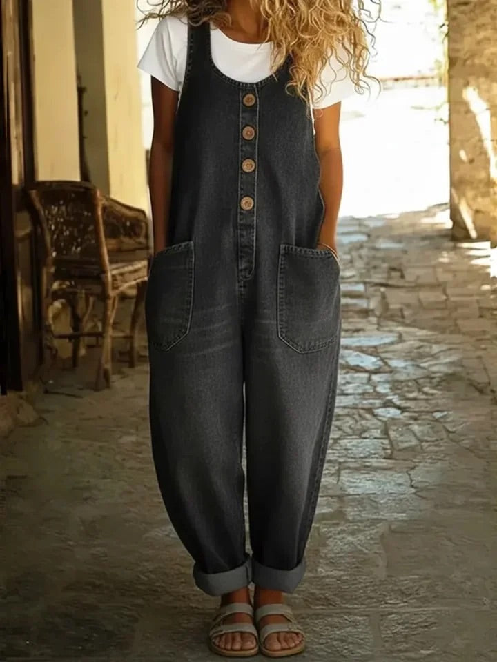 Sophia | Vintage Wash Denim Overalls