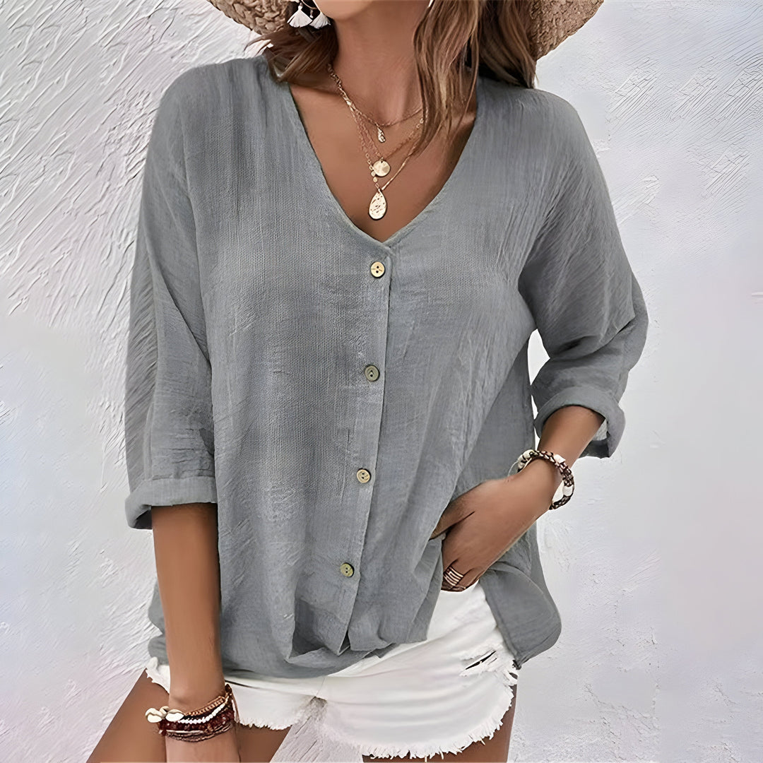 Sade | Relaxed Button-Up Blouse