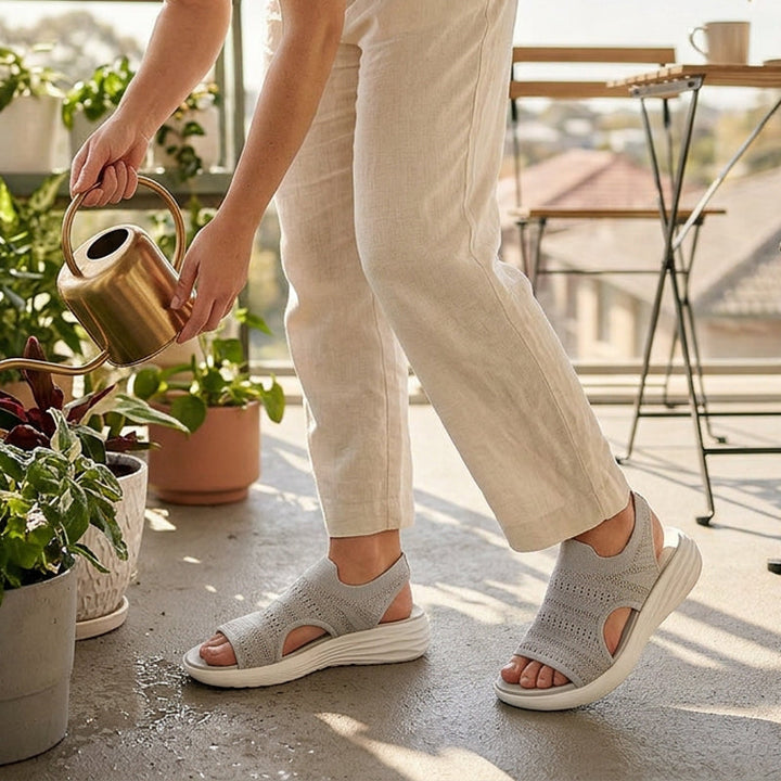 Zina – Breathable Knit Platform Sandals