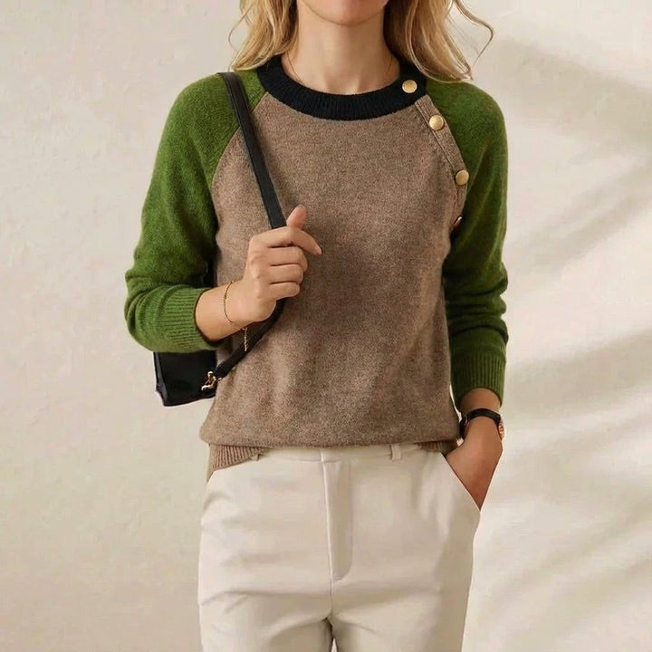 Hollis – Contrast Raglan Knit Sweater