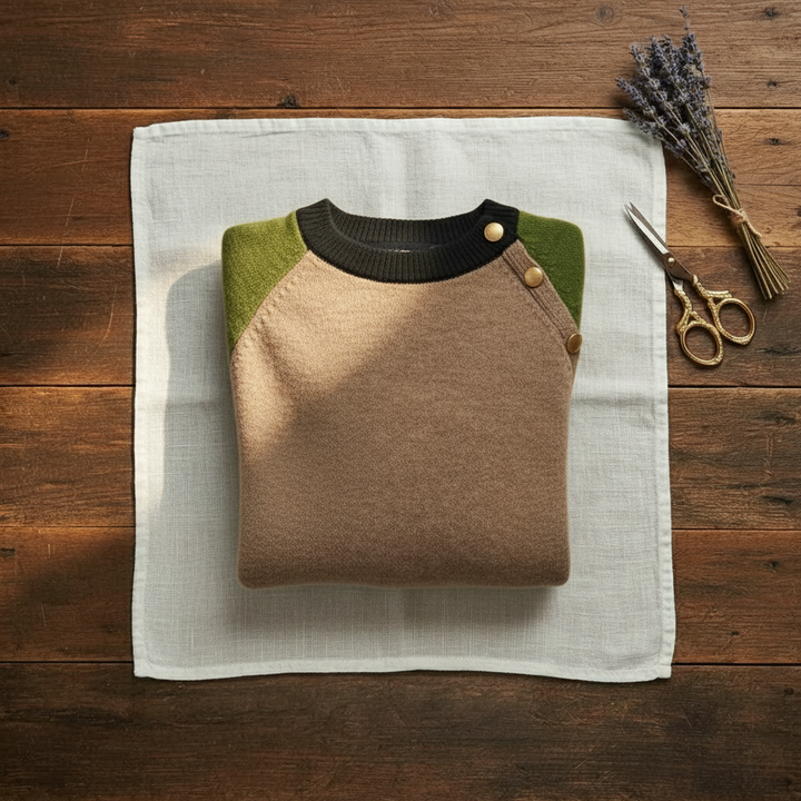 Hollis – Contrast Raglan Knit Sweater