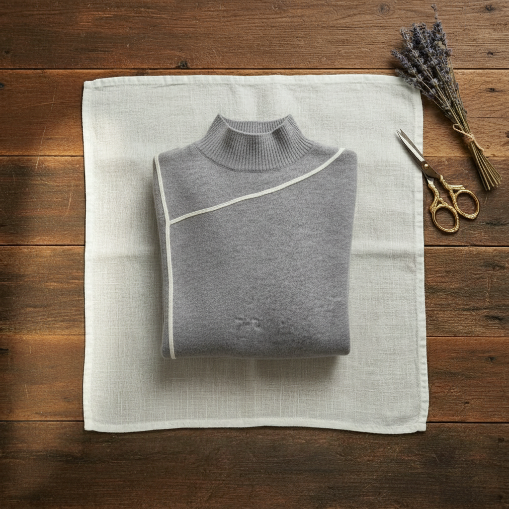 Terri – Turtleneck Sweater with Contrast Trim