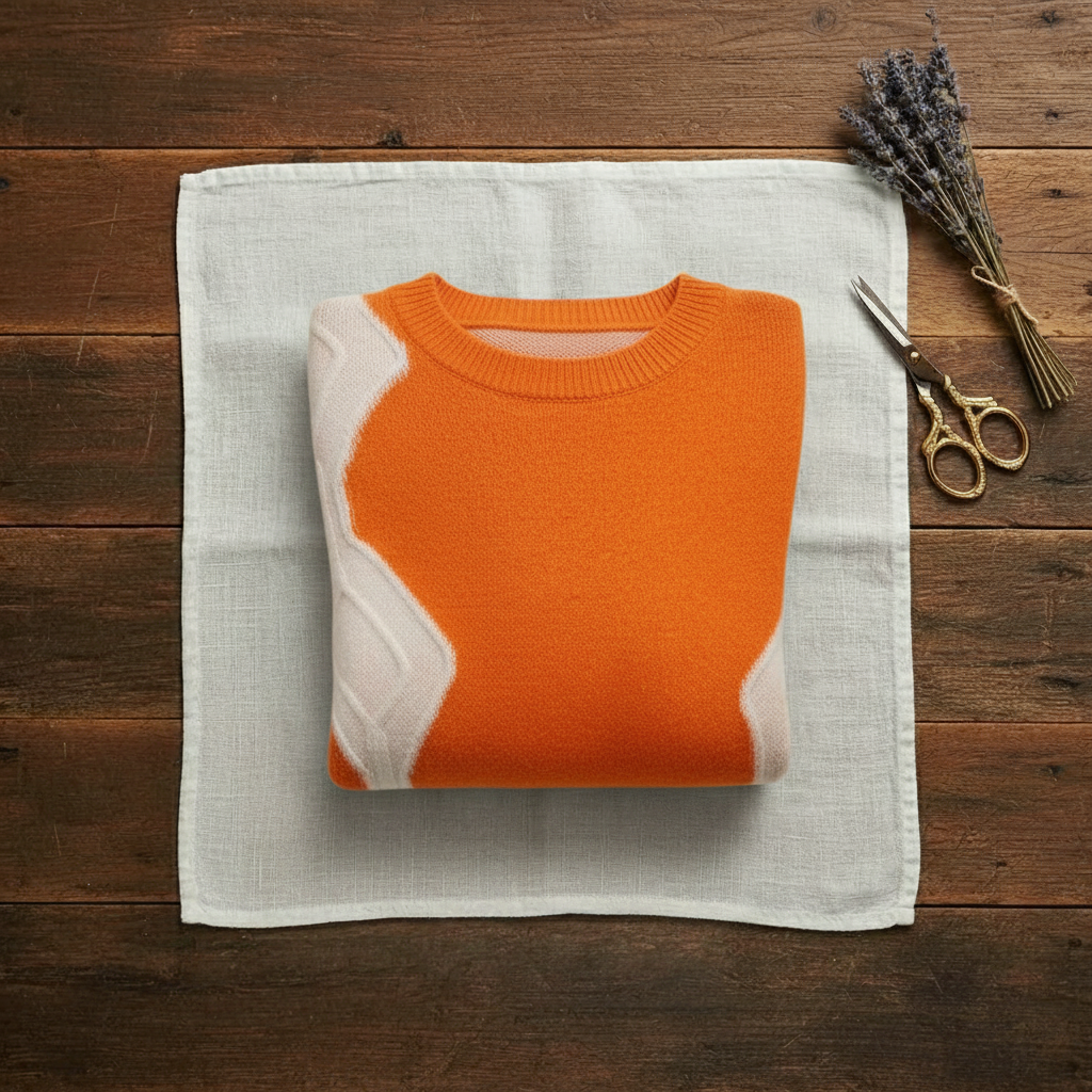 June – Color-block Knit Crew Neck Sweater
