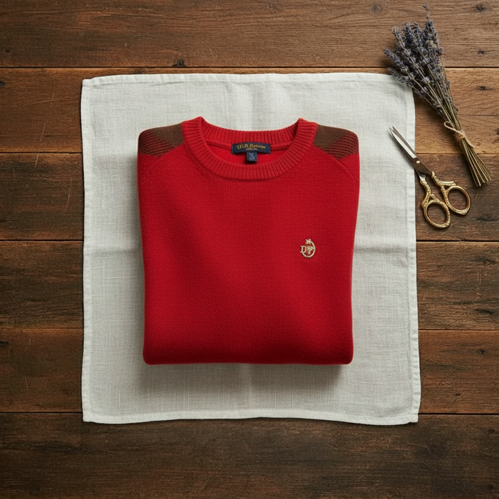 Martha – Contrast Sleeve Crew Neck Sweater