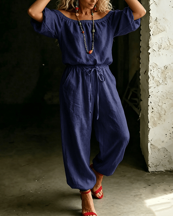 Tracy – Off-Shoulder Relaxed Jumpsuit