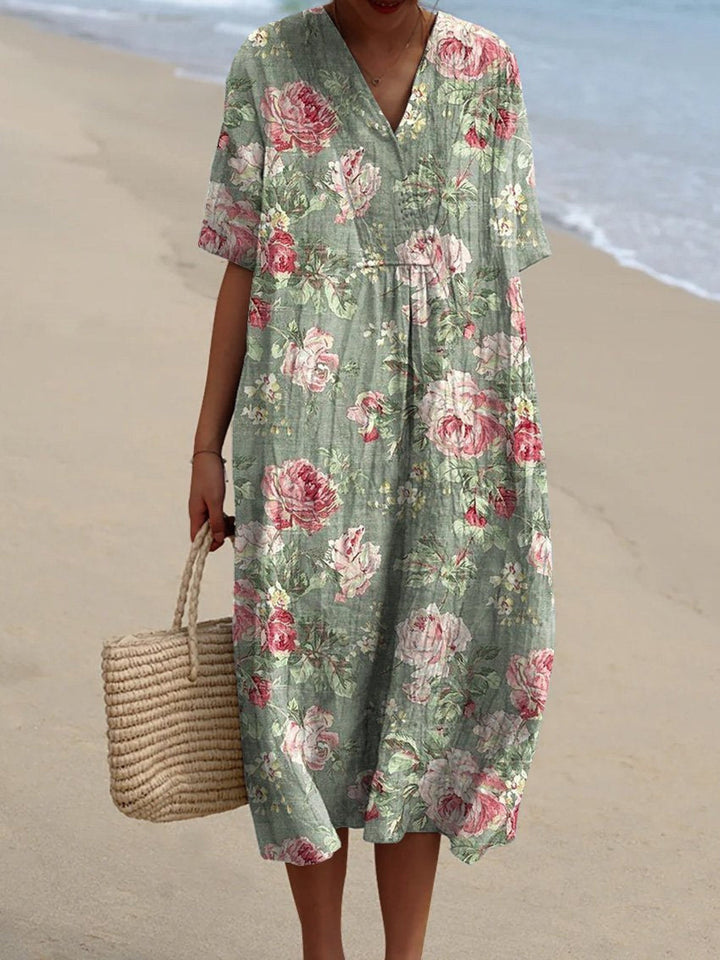 Sage | Vintage Floral Dress