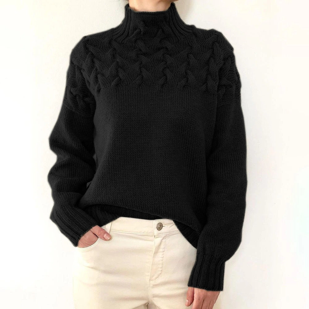 Myra – Cable Knit Turtleneck Sweater